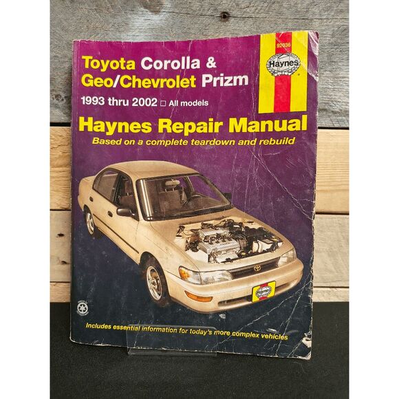 Haynes Toyota Corolla & Geo / Chevrolet Prizm 1993-2002 Repair Manual 92036 - Picture 1 of 2